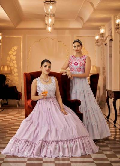 FLORY VOL-23 BY KHUSHBOO GEORGETTE ANARKALI GOWN WHOLESALER IN INDIA